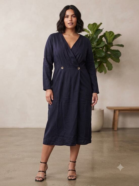 Hayden Dresses & Skirts - New Hayden Los Angeles boutique blue wrap dress L